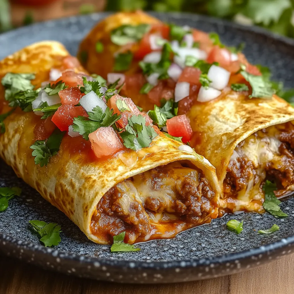 Two delicious burritos with tomatoes and lettuce on a plate.
