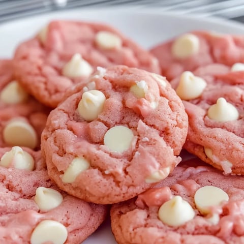 Strawberry Cake Mix Cookies