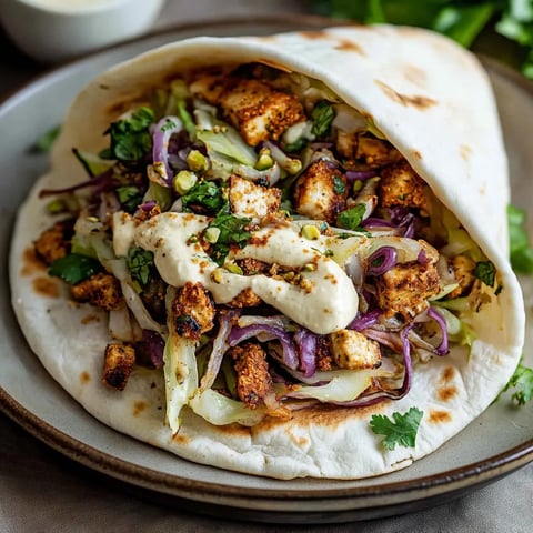 Crispy Shredded Za'atar Tofu Cabbage Wraps